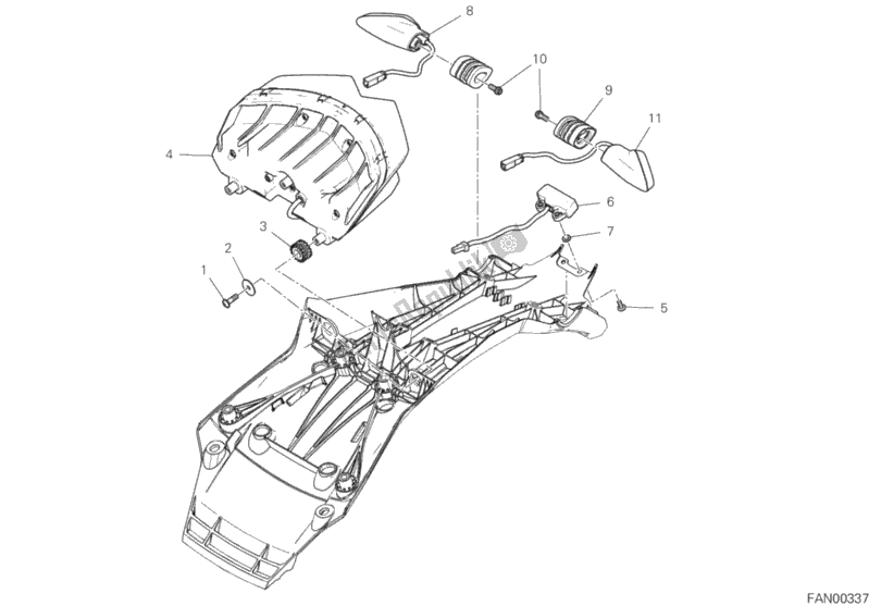 Todas las partes para Luz De La Cola de Ducati Multistrada 1260 Enduro 2020